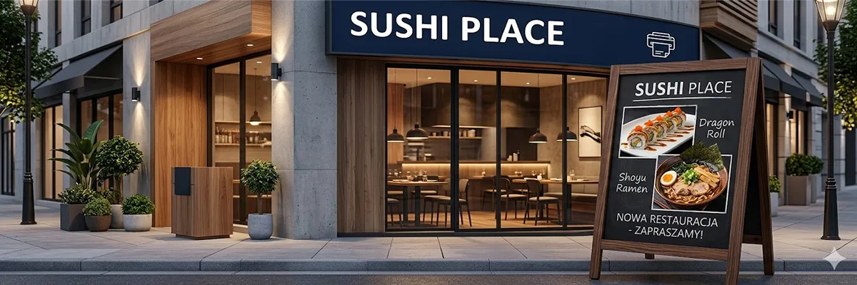 Baner dla restauracji sushi