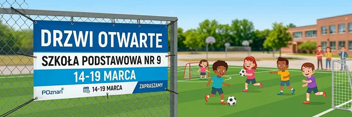 Baner drzwi otwarte dla szkoły